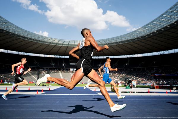 Malik Diakite (Hannover 96) im 400m Finale waehrend der deutschen Leichtathletik-Meisterschaften im Olympiastadion am 26.06.2022 in Berlin
